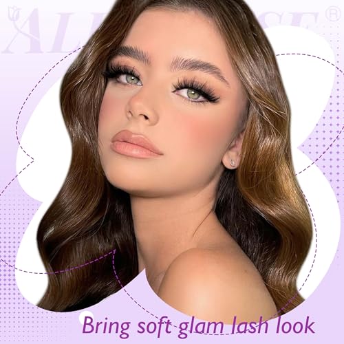 False Eyelashes Natural Look Wispy Cat Eye Strip Lashes 3D Fluffy Faux Mink ALPHONSE (16mm-7 Pairs) - Image 2