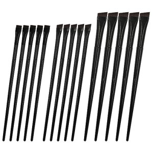 15 Pcs Eyeliner Brush Set, Fine Angled Eye Liner Brushes, Ultra Thin Slanted Flat Angled Precision Makeup Brushes