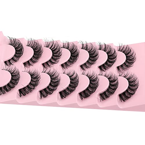 JIMIRE Faux Mink Eyelashes Russian Strip Natural Look Wispy Light 13MM 7 Pairs - Image 28