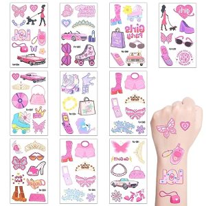Pink Bachelorette Temporary Tattoos 77 Patterns Premium Material