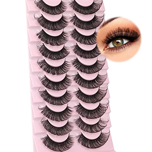 Newcally Wispy Natural False Eyelashes 10 Pairs Multipack - Image 13