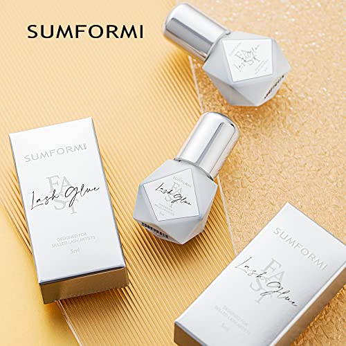 SUMFORMI Lash Glue for Eyelash Extension 0.3 Sec Dry Time 4-5 Weeks Retention Maximum Bond Power (0.17fl.oz / 5ml) Black Adhesive - Image 8