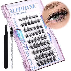 Self Adhesive Lash Clusters Eyelashes, 8-16mm Kit with Tweezers and Brush