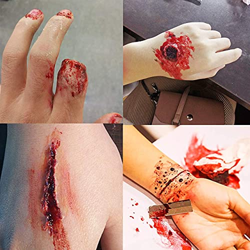 Mysense Halloween Coagulated Fake Blood Gel with Stipple Sponge, SFX Special Effects, 1.1Oz(30g) - Image 4