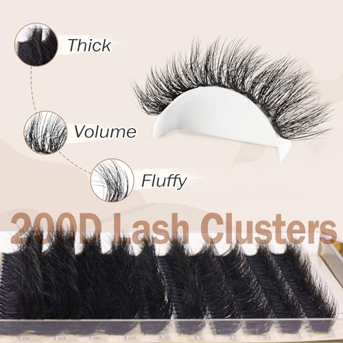Fluffy Eyelash Extension Kit Volume Lash Clusters 10-18mm 100D DIY Lash Extension Kit - Image 20