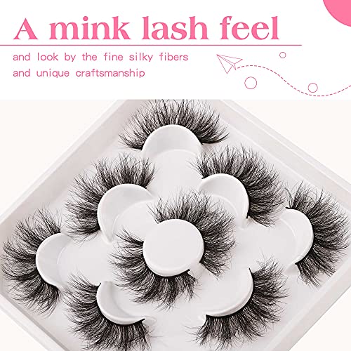 JIMIRE Mink Fluffy Volume 3D Wispy Long Fake Eyelashes 14 Pairs Pack - Image 12