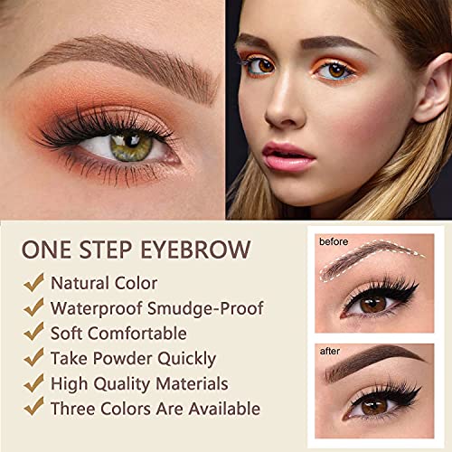 Waterproof Eyebrow Stamp Kit Dark Brown 10 Stencils - Image 3