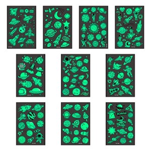 Focenat Luminous Temporary Tattoos Stickers for Kids 130 Patterns Glow in The Dark