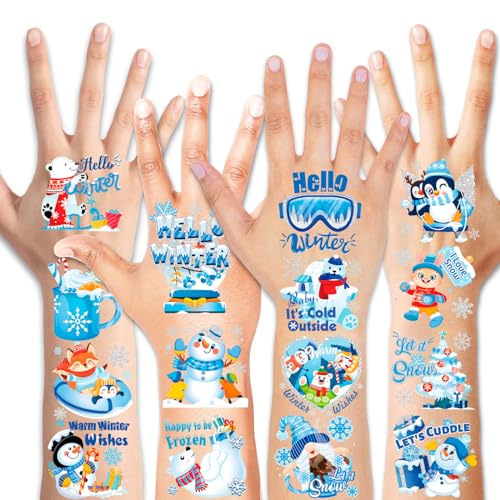 Winter Snowflake Temporary Tattoos for Hello Winter Celebration