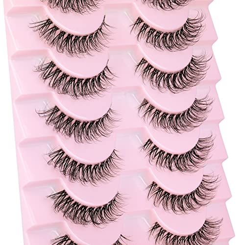 Lashes Wispy False Eyelashes Natural Look 3D Mink Eye Lashes Pack (A10-14mm) 10 Pair - Image 34