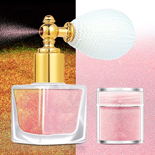 RoseFlower Glitter Spray, Pink Shimmer Sparkle for Hair, Face, Clothing - Festive Makeup Highlight - Image 3
