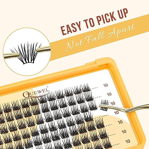 QUEWEL Lash Extension Kit, Clusters Bond & Seal, Applicator Tool, Glue Remover, Natural Look (FDD-H01-kit) - Image 122