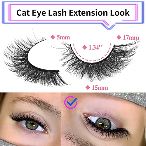 Manga Lashes Natural Looking False Eyelashes 14mm 10 Pairs Wispy Mink Eye Lashes - Image 10