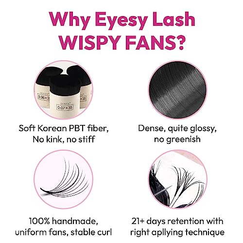 Eyesy Lash 5D 0.07 Size 13mm Curl C Wispy Handmade Lash Fans - Image 4