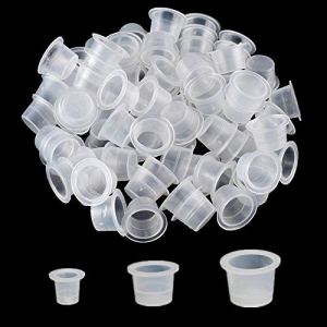 Tattoo Ink Caps Medium 1000PCS Disposable Plastic Tattoo Ink Cups Pigment Ink Caps for Tattooing