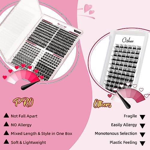 Lash Extension Kit 280Pcs Individual Lashes with Various Styles for DIY - Image 44