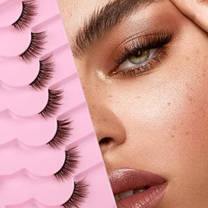 Cluster Lashes 56 Wisps DIY Natural Look Cat Eye Clear Band Mink Lashes Pack