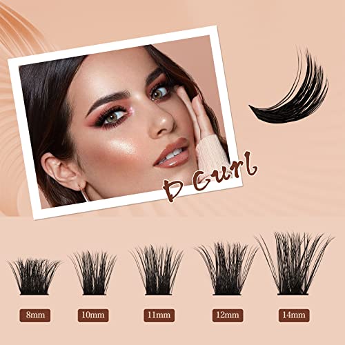 QUEWEL Lash Extension Kit, Clusters Bond & Seal, Applicator Tool, Glue Remover, Natural Look (FDD-H01-kit) - Image 141
