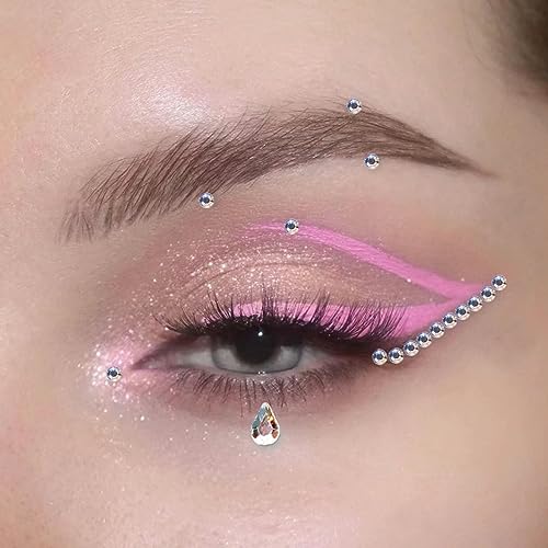 8 Sheets of Eye Body Face Gems Stickers - Adhesive Rhinestone Pearl Makeup Gems - Crystal Diamond Glitter Stick - Image 6