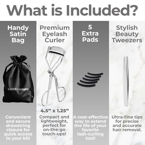 Rose Gold Eyelash Curler Kit, Universal Fit, 5 Replacement Pads - Image 8