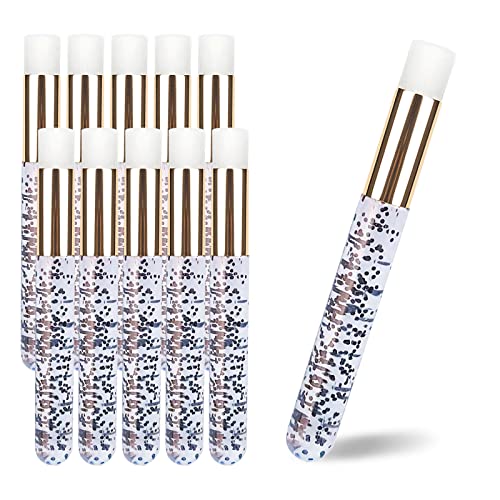 Lash Shampoo Brushes, Eyelash Brush Cleaner Lash Cleansing Brush Nose Pore Deep Blackhead Remover Cleaning Brush (20pcs in gold) - Image 4