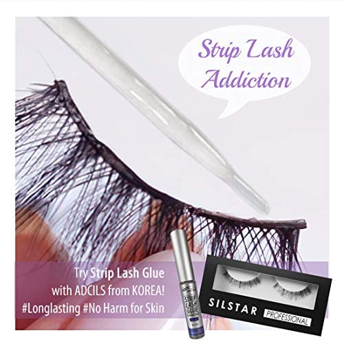 ADCILS Professional Strip Lash Glue White-Clear 5g / 0.17oz - Latex Free/Strong Hold for False Eyelashes - Image 5
