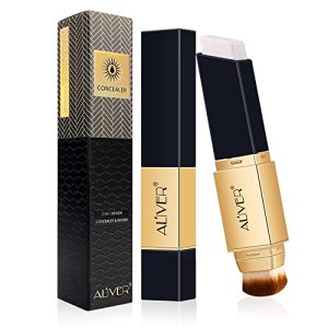 Double-Head Color Changing Concealer Stick, Full Coverage Professional Makeup for Dark Circles & Acne Marks (Ivory)