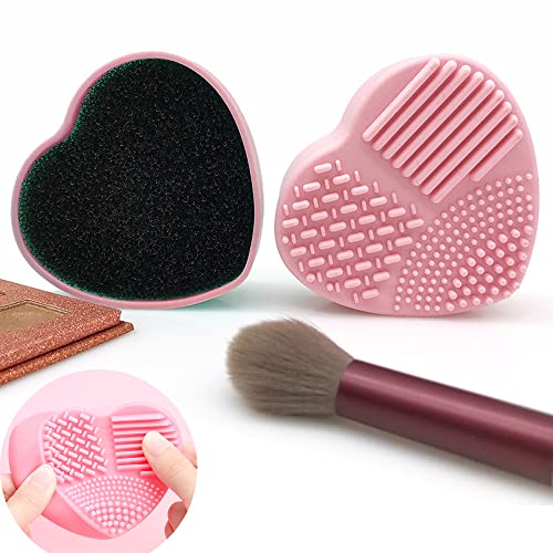 Makeup Brush Cleaning Mat, Set of 3, Efficient Cleaning, Quick Drying, Portable and Convenient, Pink - Image 3