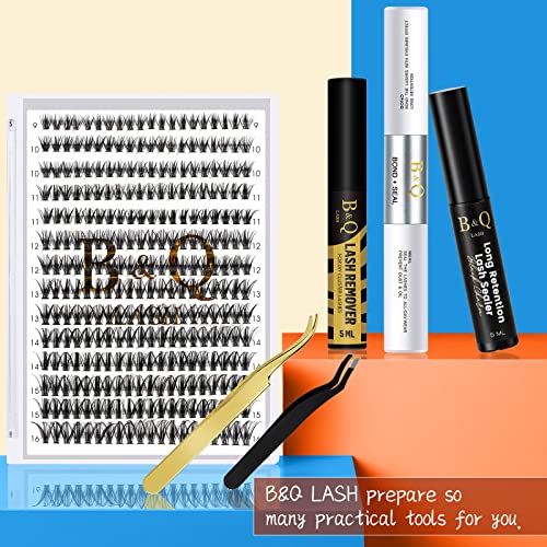Lash Clusters 280 Pcs 40D-0.07D-9-15MIX B&Q LASH Individual Lashes C D Curl Eyelash Clusters Soft Volume - Image 17