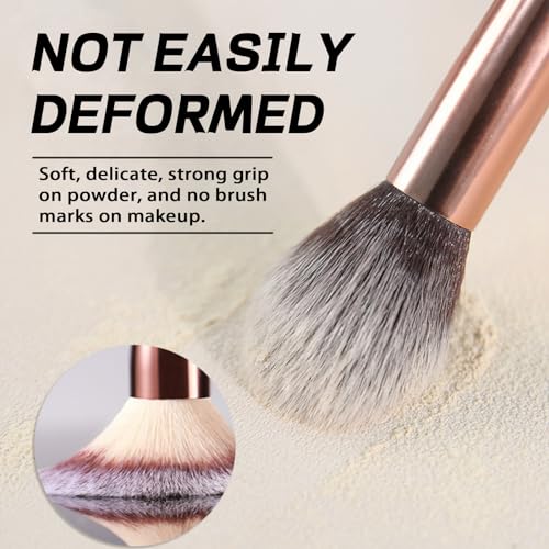 Double Ended Makeup Brushes for Liquid and Powder Cosmetics, Foundation Concealer and Blending Brush, Premium Quality Synthetic Dense Bristles, BRBASAP - Image 2