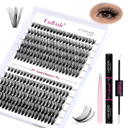FADLASH D Curl 96pcs 12-18mm Lash Clusters Large Tray Wispy Mixed Length DIY Lash Extension Kit - Image 25