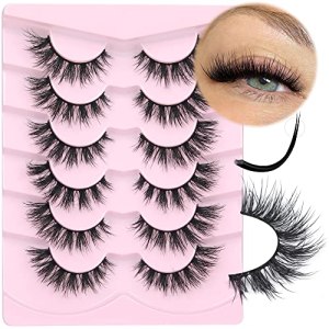 Lashes Wispy False Eyelashes Natural Look 3D Mink Eye Lashes Pack (A10-14mm) 10 Pair