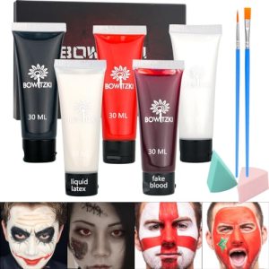 Bowitzki 9 Piece Set Halloween Face Body Paint Makeup Kit