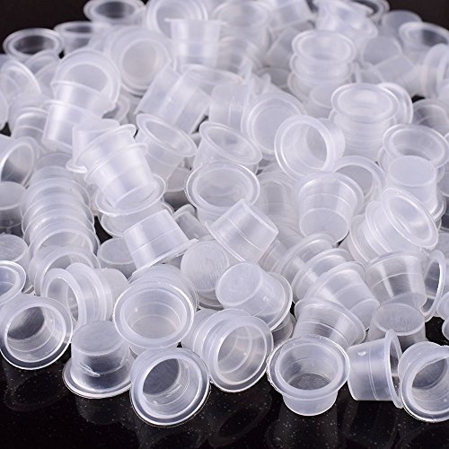 Tattoo Ink Caps Medium 1000PCS Disposable Plastic Tattoo Ink Cups Pigment Ink Caps for Tattooing - Image 8