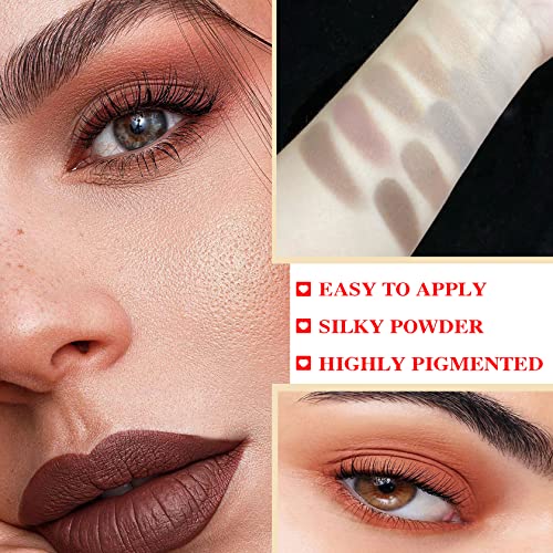 10 Colors Eyeshadow Palette, Matte Nude Glitter Eye Shadow Palette, High Pigmented, Easy to Use, Long Lasting, Fusang 1.00 g (Pack of 1) - Image 2