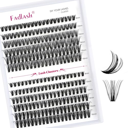 FADLASH D Curl 96pcs 12-18mm Lash Clusters Large Tray Wispy Mixed Length DIY Lash Extension Kit - Image 14