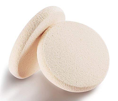 KOOBA 4pcs Round Makeup Sponges Beige JAPAN NBR 2.0" Sensitive Skin - Image 2