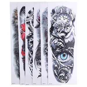 Full Arm Fake Tattoo, Waterproof, Daily Use for Women, Men