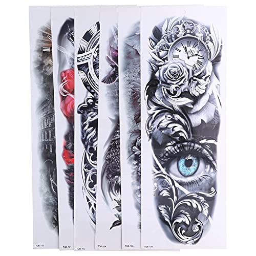 Full Arm Fake Tattoo, Waterproof, Daily Use for Women, Men