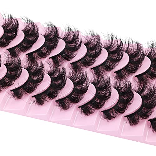 Fluffy Mink Eyelashes 8D 20mm C Curl Pack 10 Pairs Wispy Full Reusable - Image 4