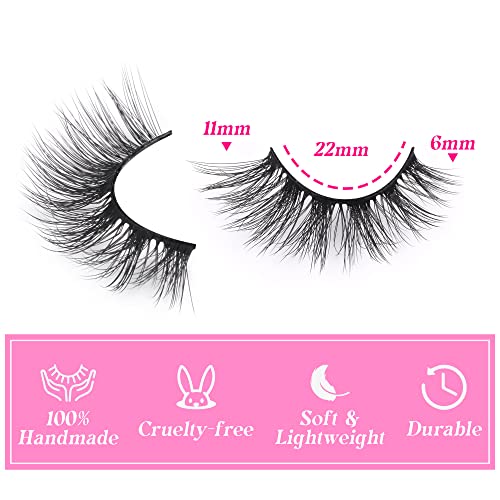 Half Lashes Natural Looking Cat Eye Lashes Accent Eyelashes Multi-layers Wispy Fluffy 3D Curly False Lashes Pack by Mavphnee 8 count (Pack of 1) - Image 7