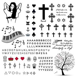 CARGEN Alphabet Tattoo Stickers Finger Tattoos Realistic Waterproof