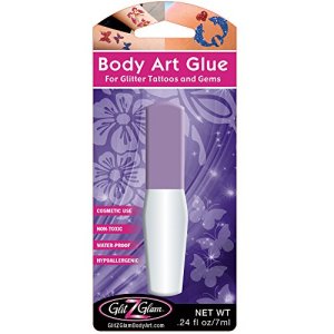 GlitZGlam Body Adhesive for Glitter Tattoos - Hypoallergenic and Waterproof