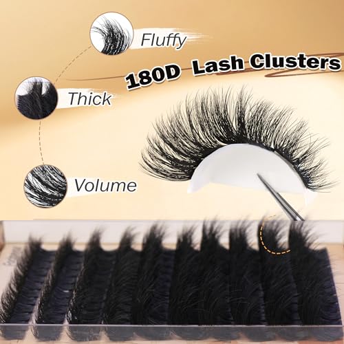Fluffy Eyelash Extension Kit Volume Lash Clusters 10-18mm 100D DIY Lash Extension Kit - Image 22
