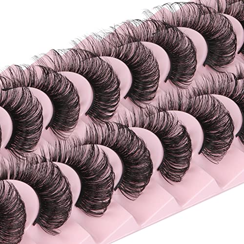Newcally Wispy Natural False Eyelashes 10 Pairs Multipack - Image 10