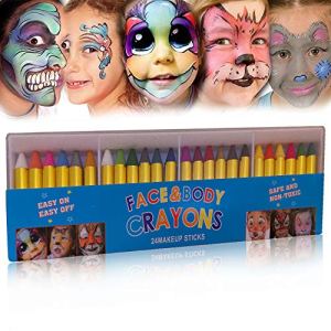 24 Colors Face Paint Crayons for Children Halloween Party Makeup Clown Ghost Devil