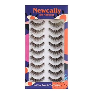 Newcally Wispy Natural False Eyelashes 10 Pairs Multipack