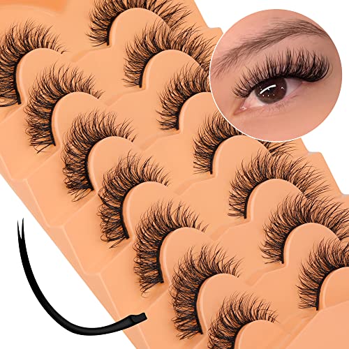 ALPHONSE 16MM Natural Look Flat False Eyelashes 7 Pairs Pack - Image 3