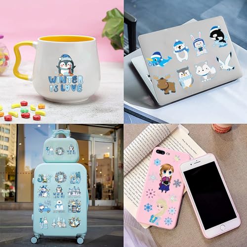 Winter Temporary Tattoo Stickers for Kids Girls Boys Cute Animals Snowflake 20 Sheet - Image 5