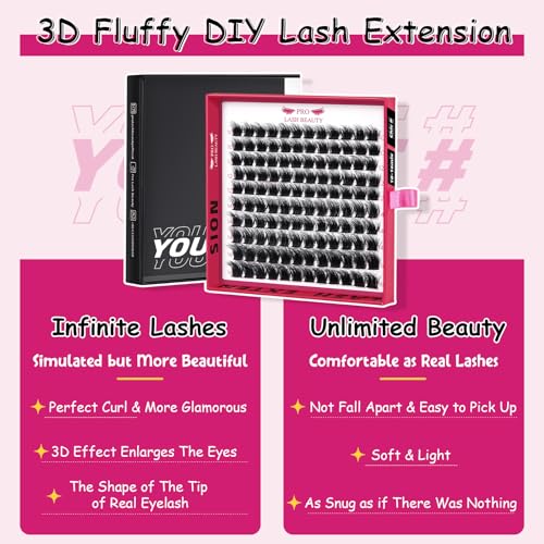 Lash Extension Kit 280Pcs Individual Lashes with Various Styles for DIY - Image 88